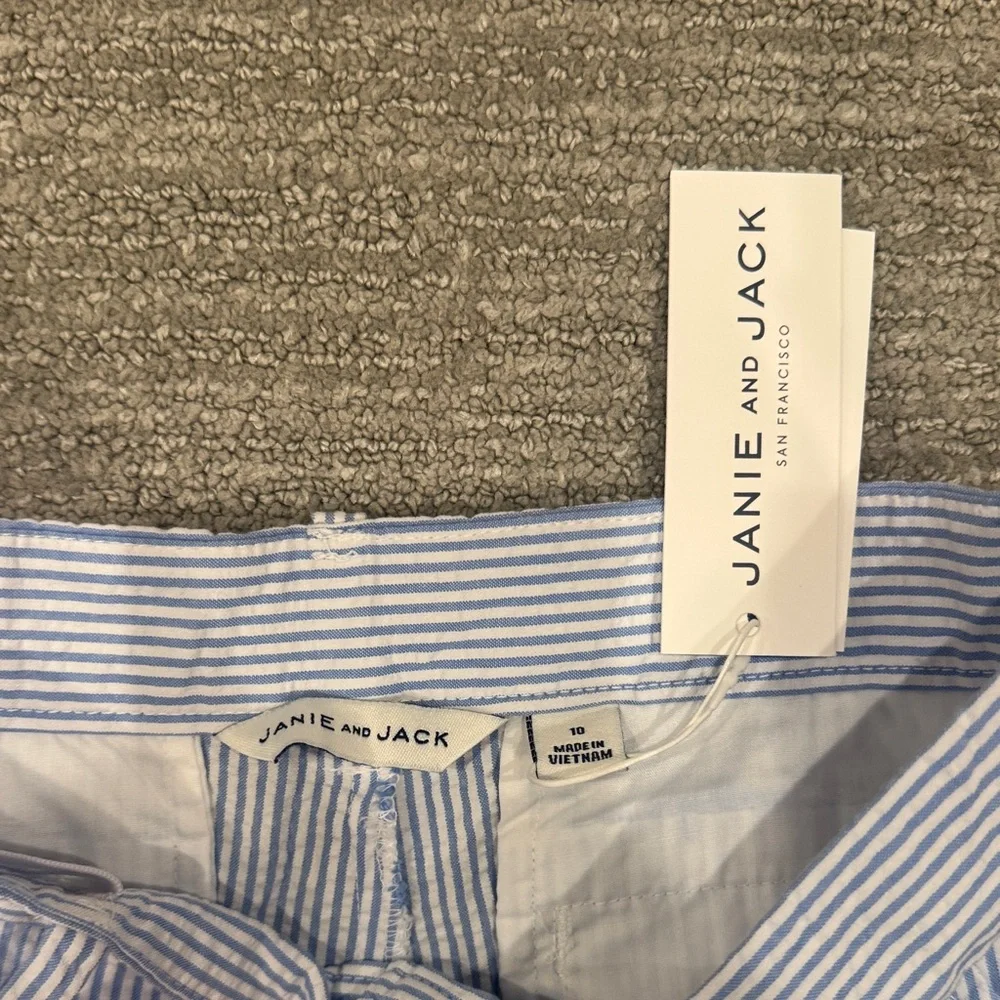 NWT Kids seersucker Blue and White Striped Pants - Picture 3 of 3